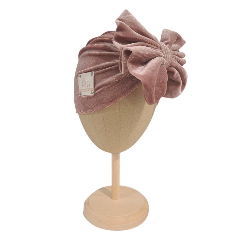 Jaya Velvet Headwrap Cap, Pink